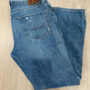 Men's Boot Slim Low Denim Lab Distressed Jeans 34 x 30